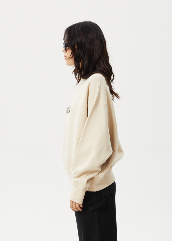 Afends Scorpio - Crew Neck Jumper Sand