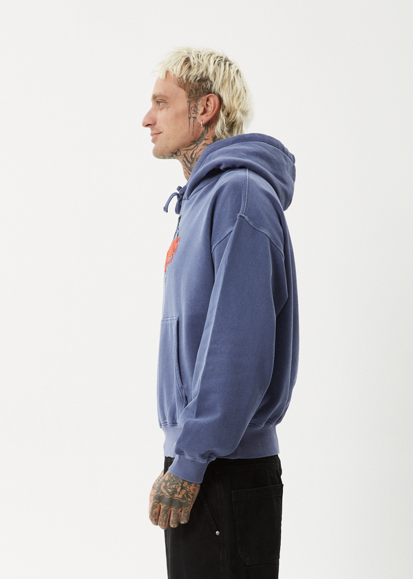 Afends Screwed - Boxy Hoodie Washed Marlin