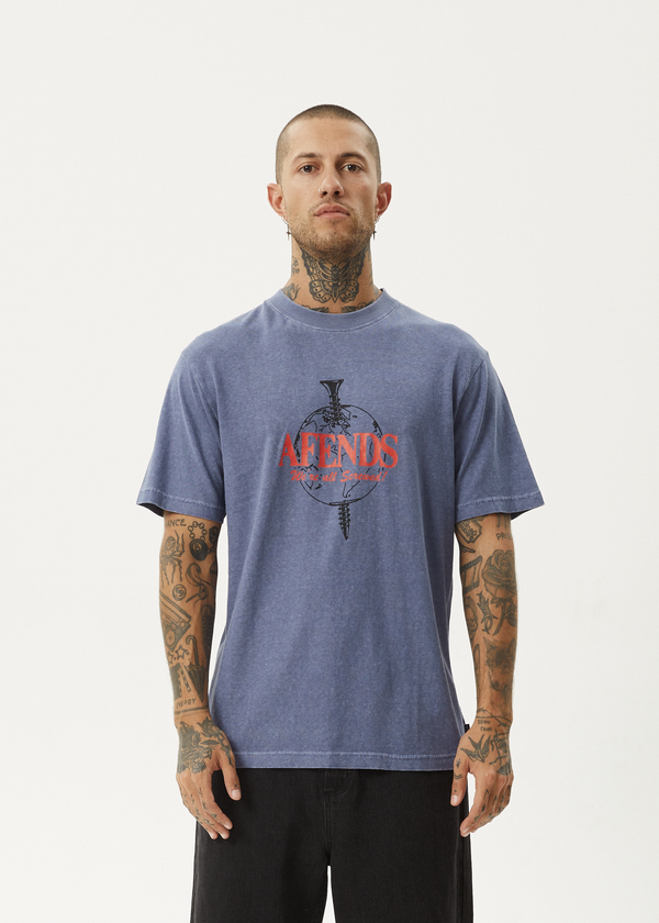 Afends Screwed - Retro Tee Washed Marlin