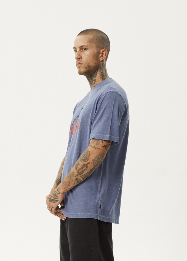 Afends Screwed - Retro Tee Washed Marlin