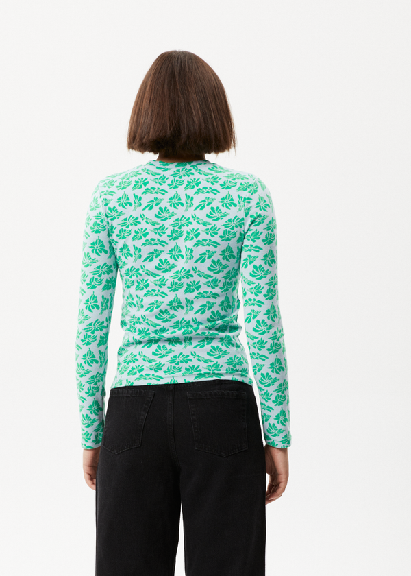 Afends See You - Cut Out Long Sleeve Top Powder Blue