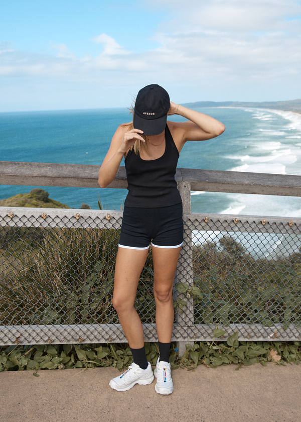 Afends Set Fire - Knit Short Black / White