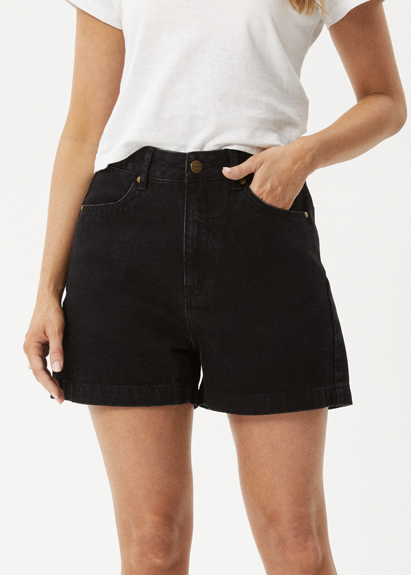 Afends Seventy Threes - Denim Short Washed Black