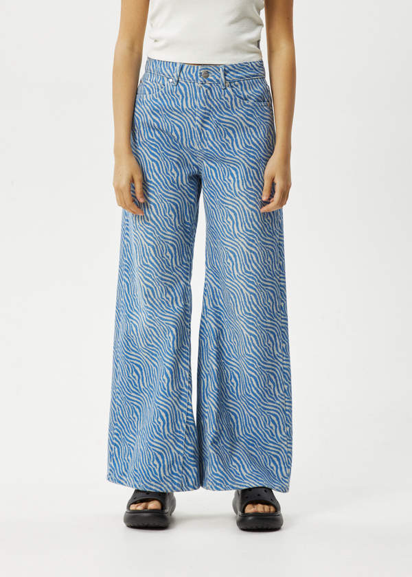 Afends Shadows Gigi - Denim Flared Jean Arctic