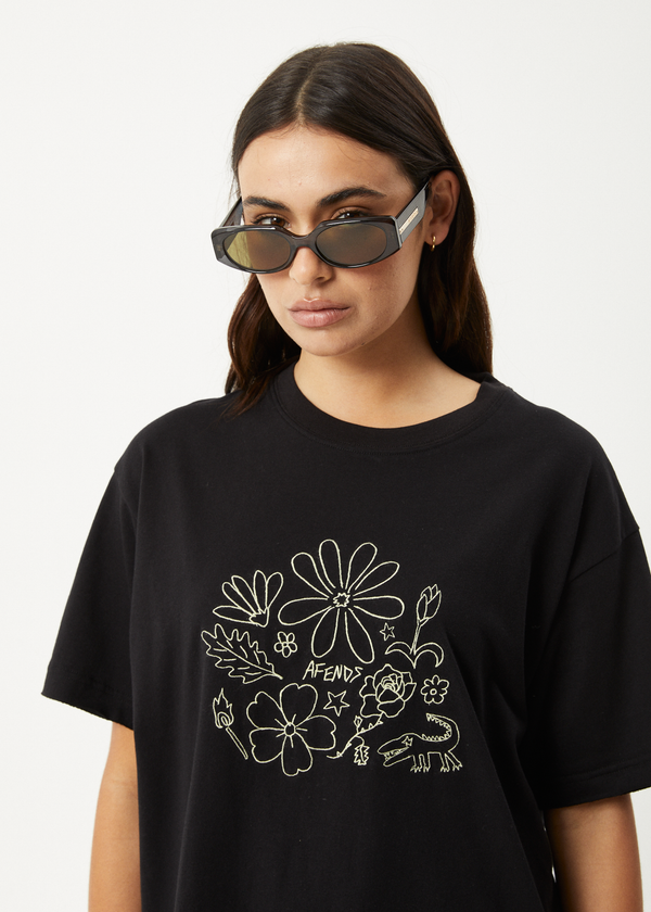 Afends Shapes - Oversized Tee Black