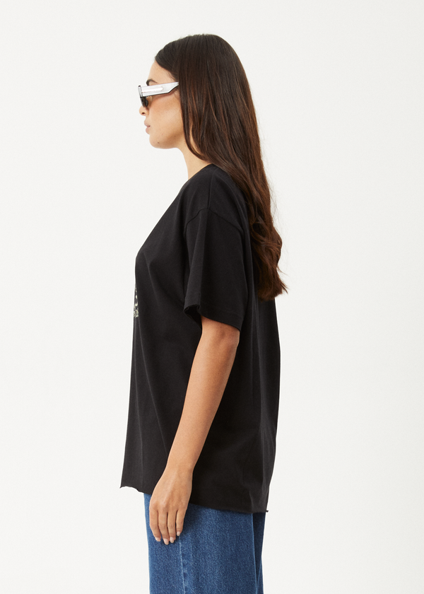 Afends Shapes - Oversized Tee Black