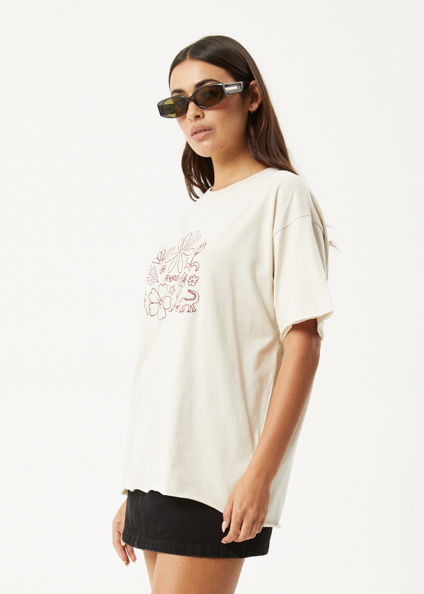 Afends Shapes - Oversized Tee Moonbeam