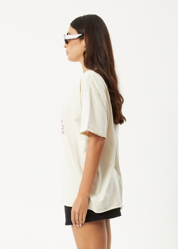 Afends Shapes - Oversized Tee Moonbeam