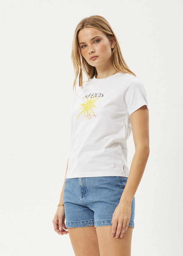Afends Sky High - Regular Tee White