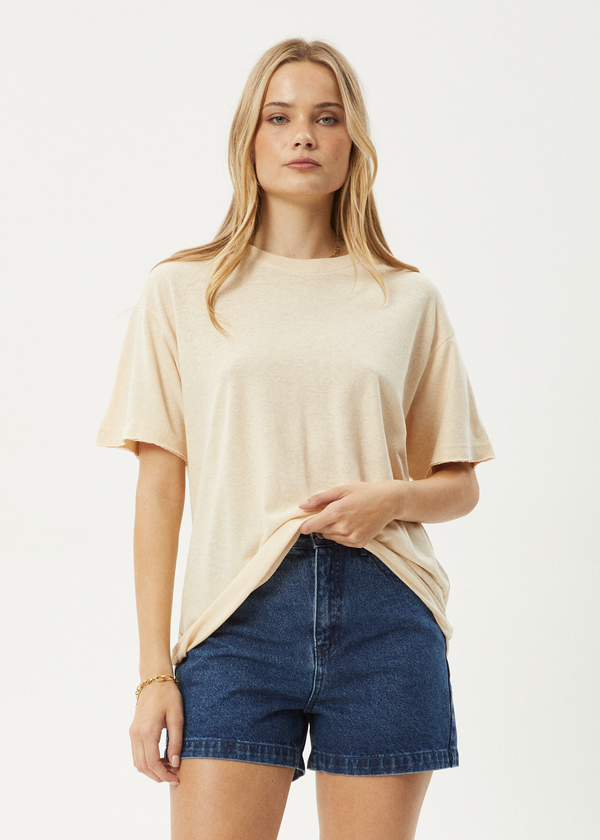 Afends Slay - Oversized Tee Sand