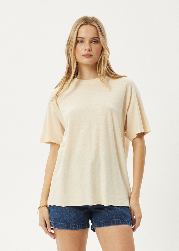 afends Slay - Oversized Tee Sand