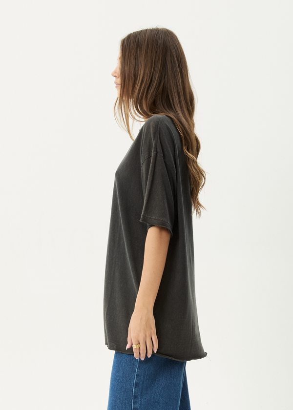 Afends Slay - Oversized Tee Stone Black