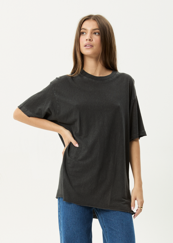 afends Slay - Oversized Tee Stone Black