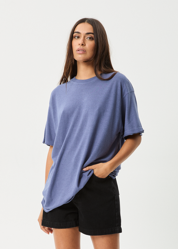Afends Slay - Oversized Tee Washed Marlin