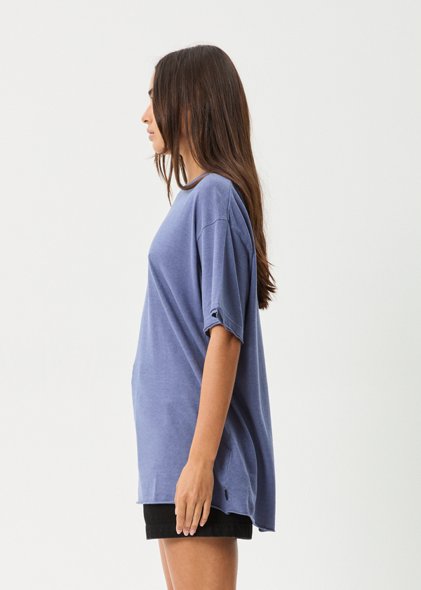 Afends Slay - Oversized Tee Washed Marlin