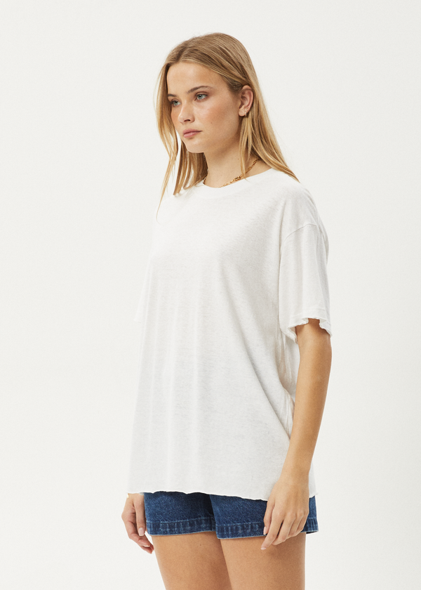 Afends Slay - Oversized Tee White