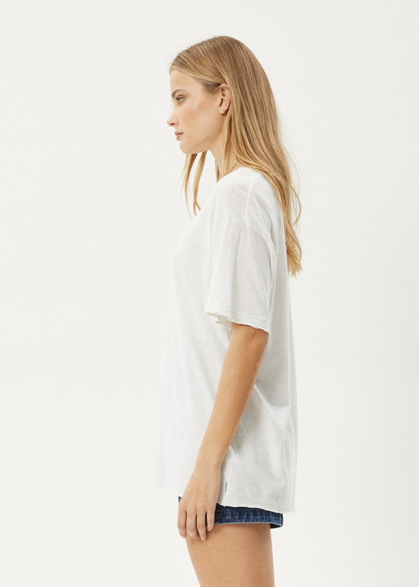 Afends Slay - Oversized Tee White