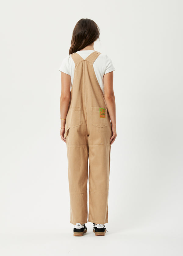 Afends Sleepy Hollow Louis - Twill Baggy Overall Tan