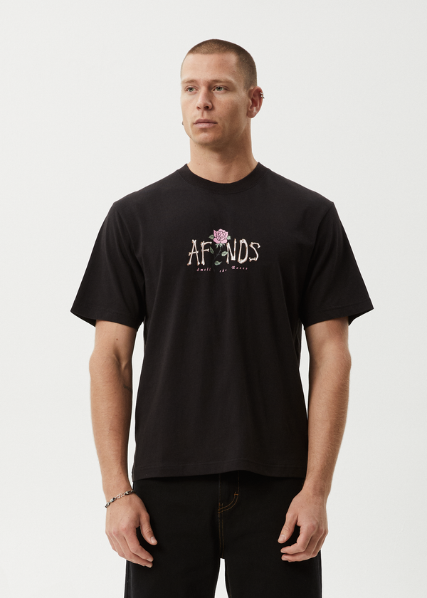 Afends Smell The Roses - Retro Tee Black