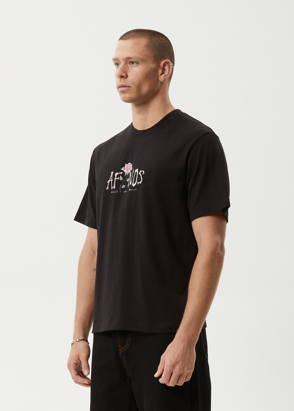Afends Smell The Roses - Retro Tee Black