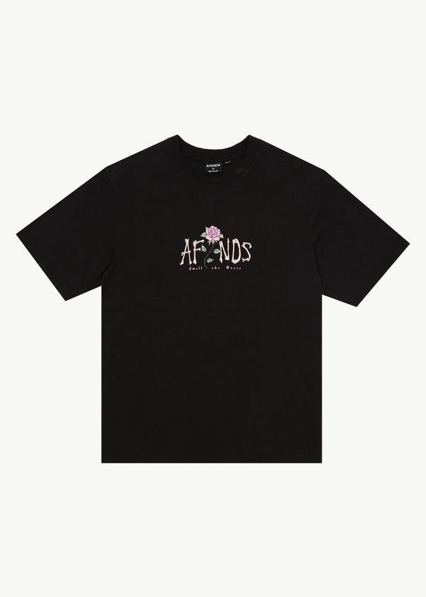 afends Smell The Roses - Retro Tee Black