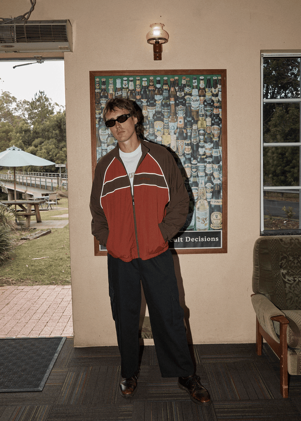 Afends Spicy - Sports Spray Jacket Burgundy