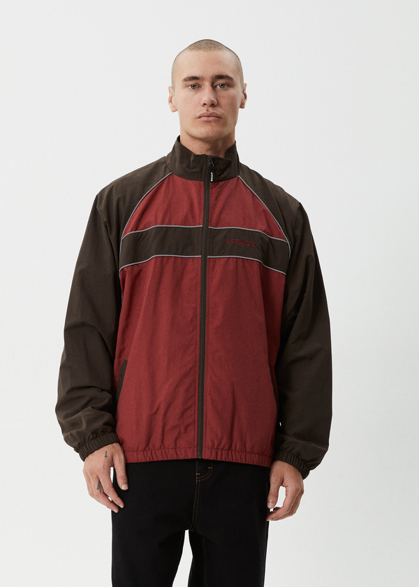 Afends Spicy - Sports Spray Jacket Burgundy