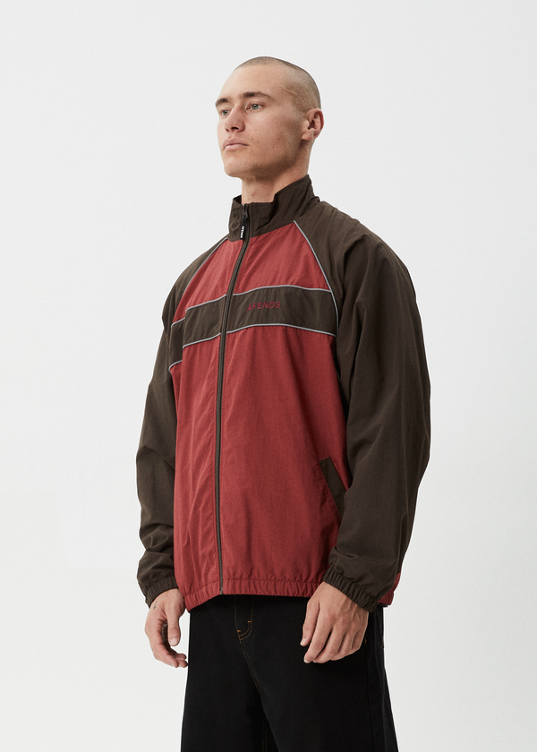 Afends Spicy - Sports Spray Jacket Burgundy