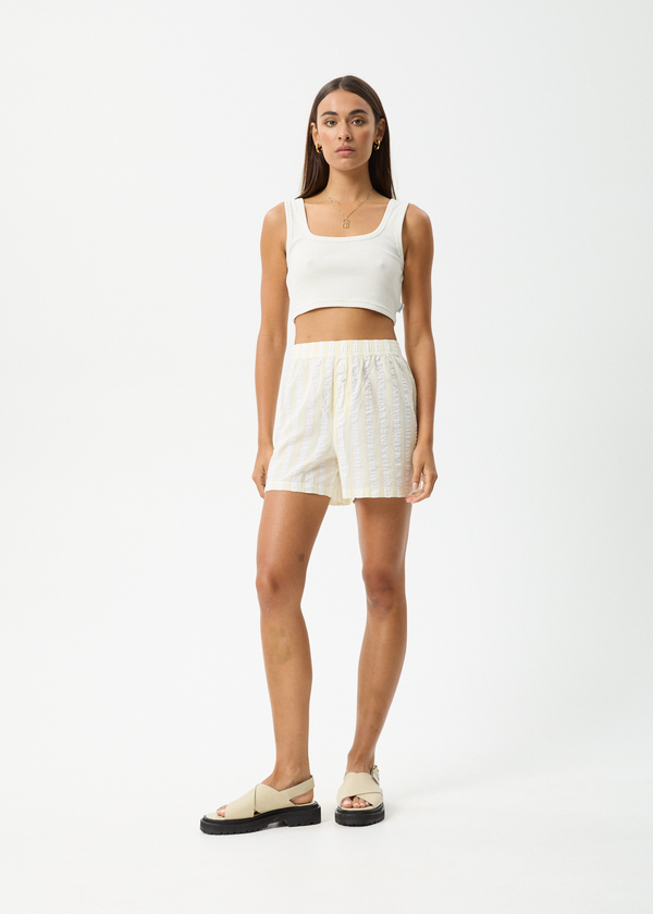 afends Splice - Boxer Short White / Lemongrass