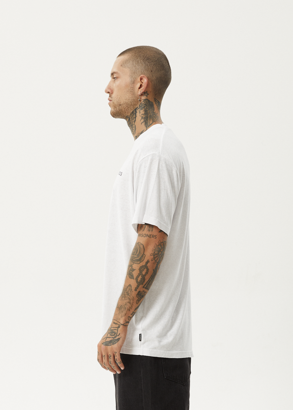 Afends Staple - Boxy Tee White / Black