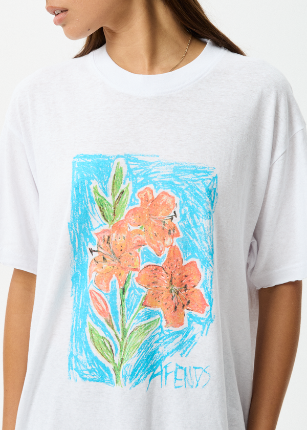 Afends Still Life - Oversized Tee White