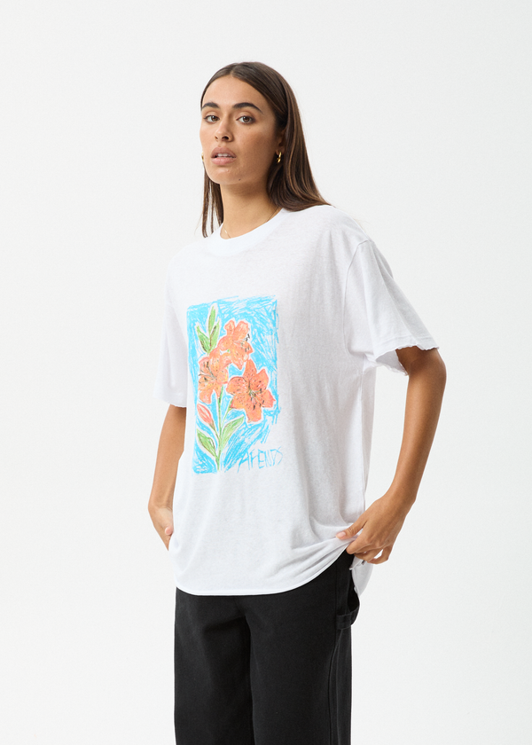 Afends Still Life - Oversized Tee White