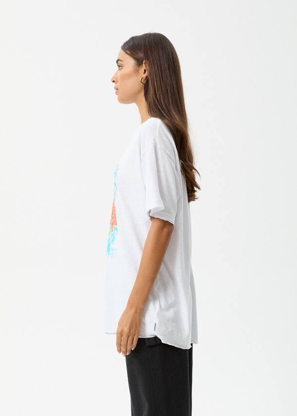 Afends Still Life - Oversized Tee White