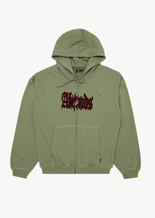 afends Sun Bite - Zip Hood Oil Green