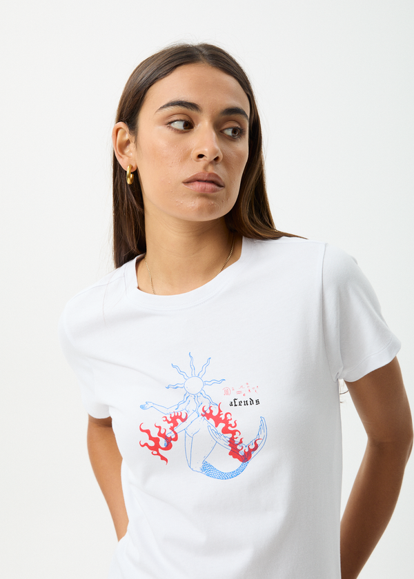 Afends Sun Siren - Regular Tee White