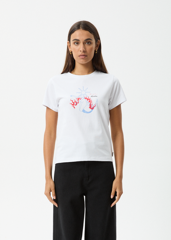 afends Sun Siren - Regular Tee White
