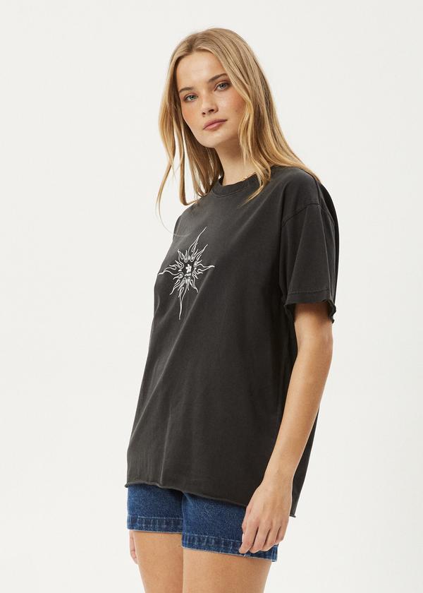 Afends Sunny - Oversized Tee Stone Black