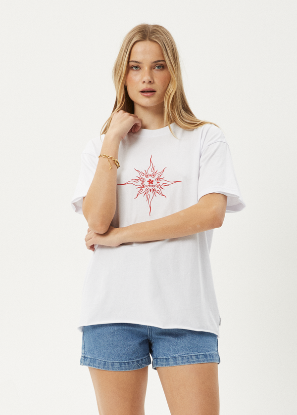 Afends Sunny - Oversized Tee White