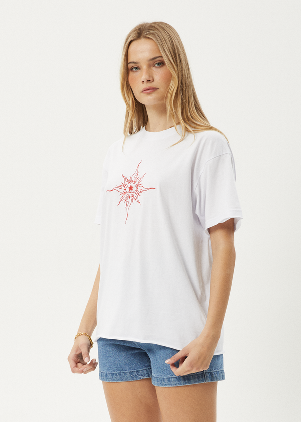 Afends Sunny - Oversized Tee White