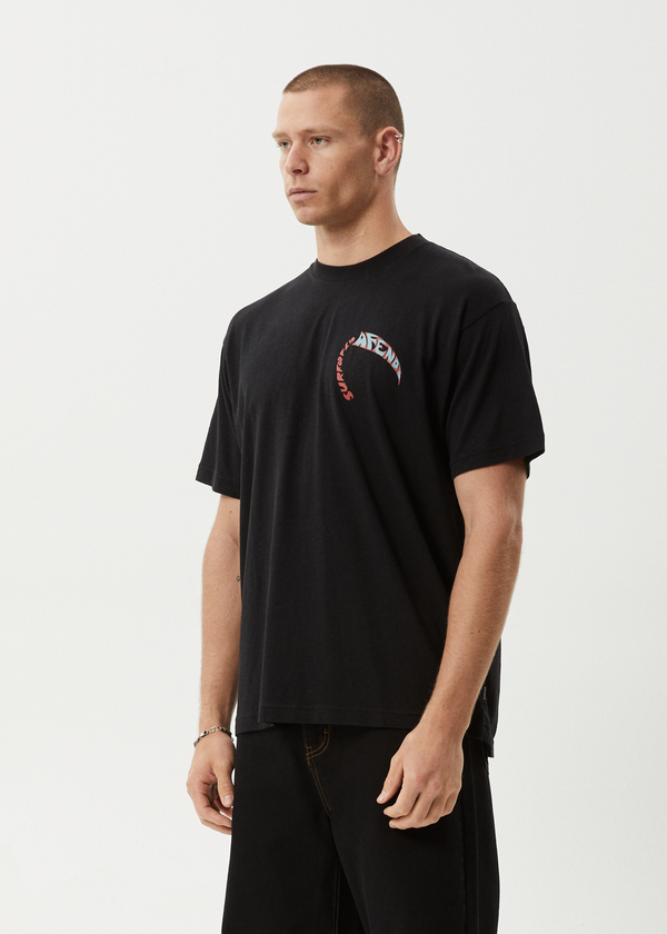 Afends Surf Or Fly - Boxy Tee Black