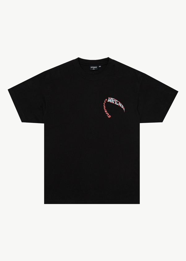 afends Surf Or Fly - Boxy Tee Black
