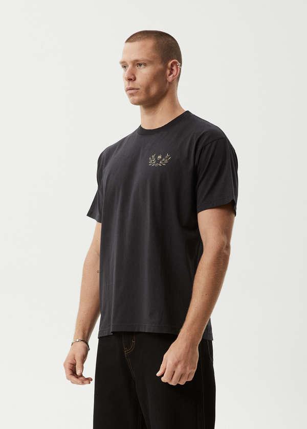 Afends Surf Related - Boxy Tee Stone Black