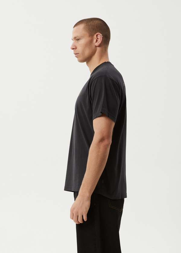 Afends Surf Related - Boxy Tee Stone Black