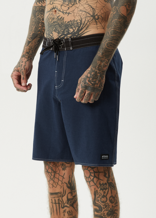 Afends Surf Related - Fixed Waist Boardshort 20" Navy