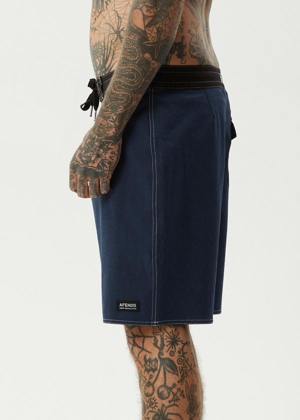 Afends Surf Related - Fixed Waist Boardshort 20" Navy