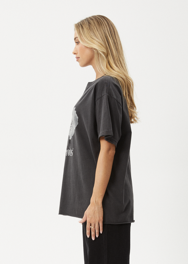 Afends Sweet Juliet - Oversized Tee Stone Black