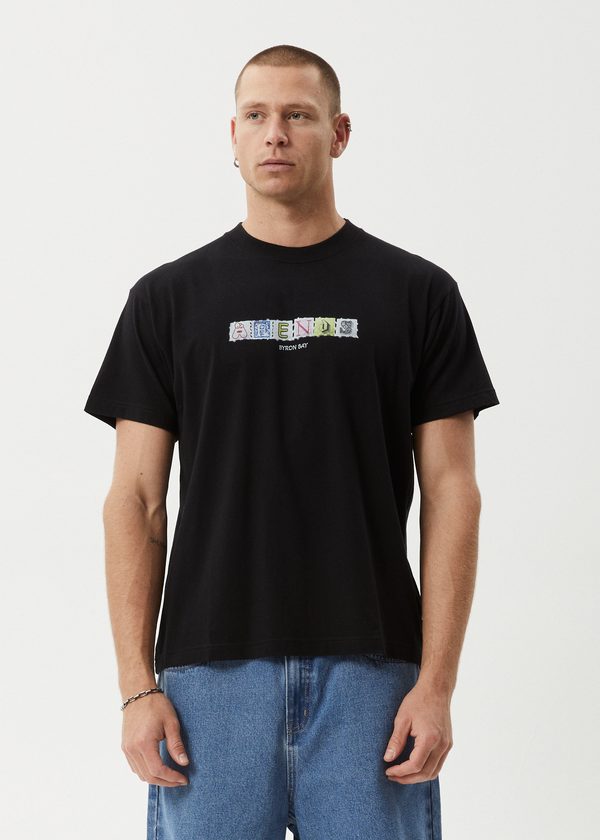 Afends Take A Trip - Boxy Tee Black