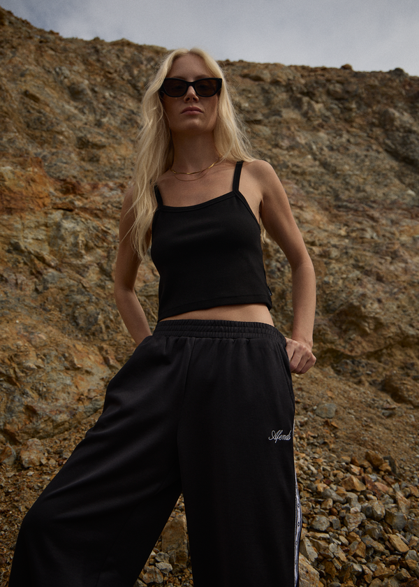 Afends Taylor - Rib Singlet Black