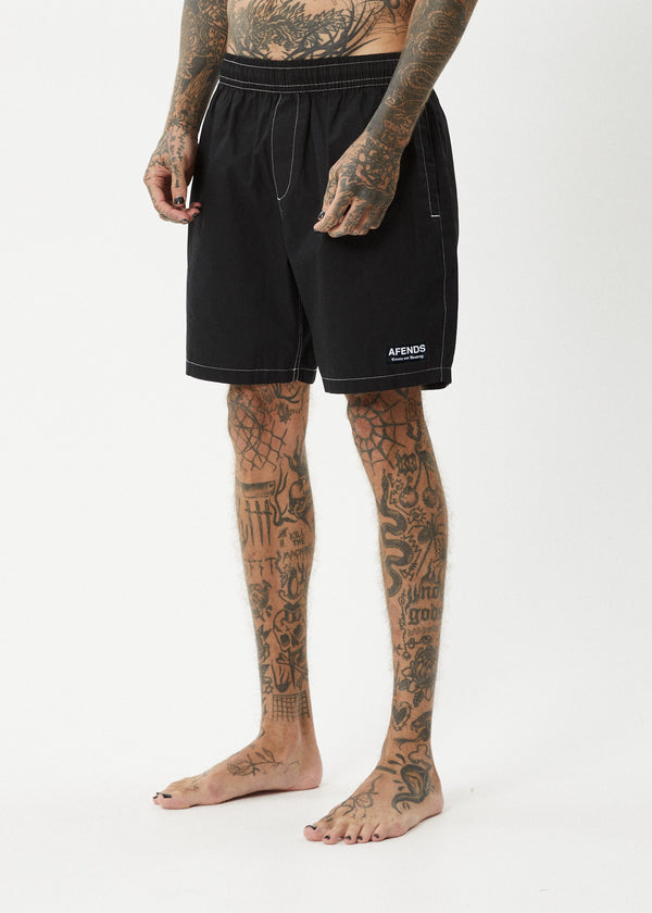 Afends The Dopamine - Swim Short 18" Black
