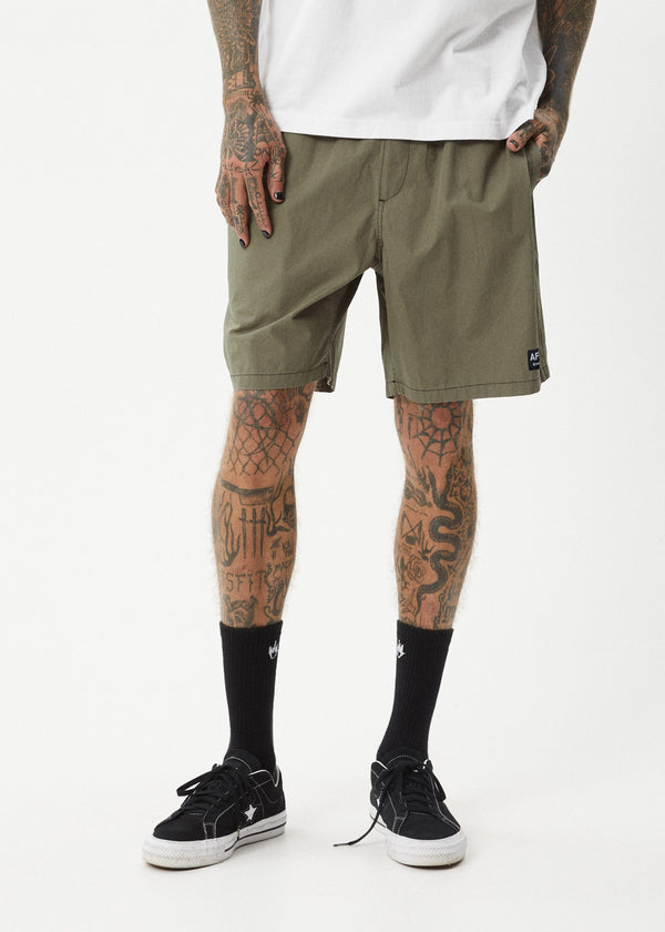 Afends The Dopamine - Swim Short 18" Olive